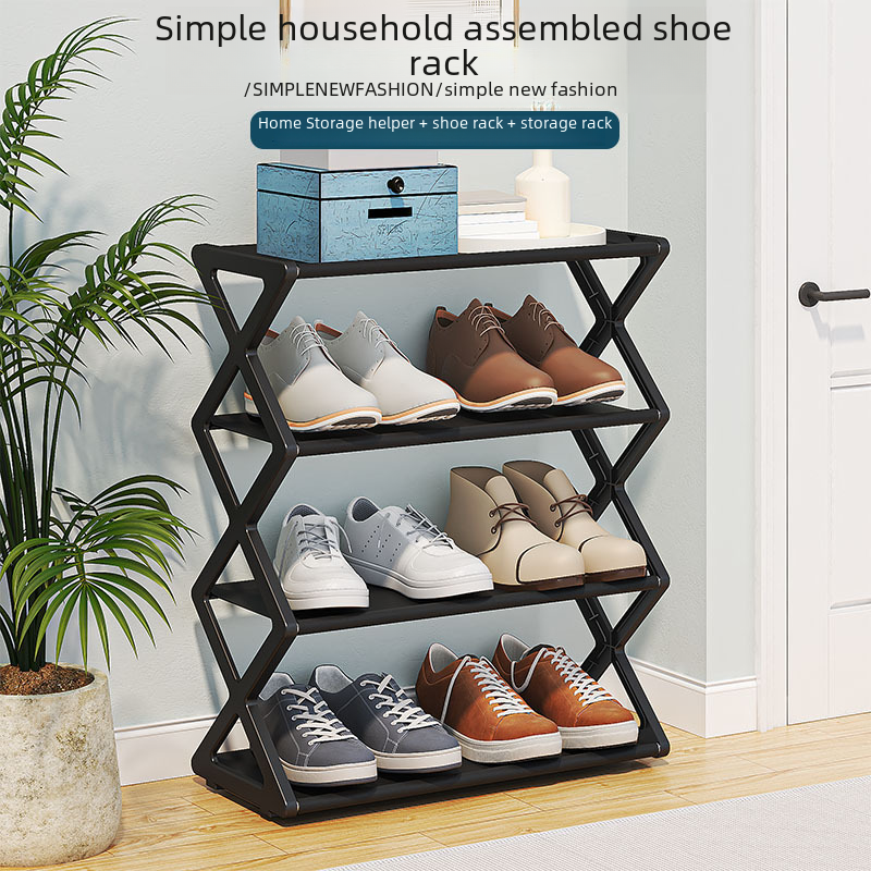 4-Tier Shoe Rack Organizer – X-Frame Space Saving Design | Easy Assembly