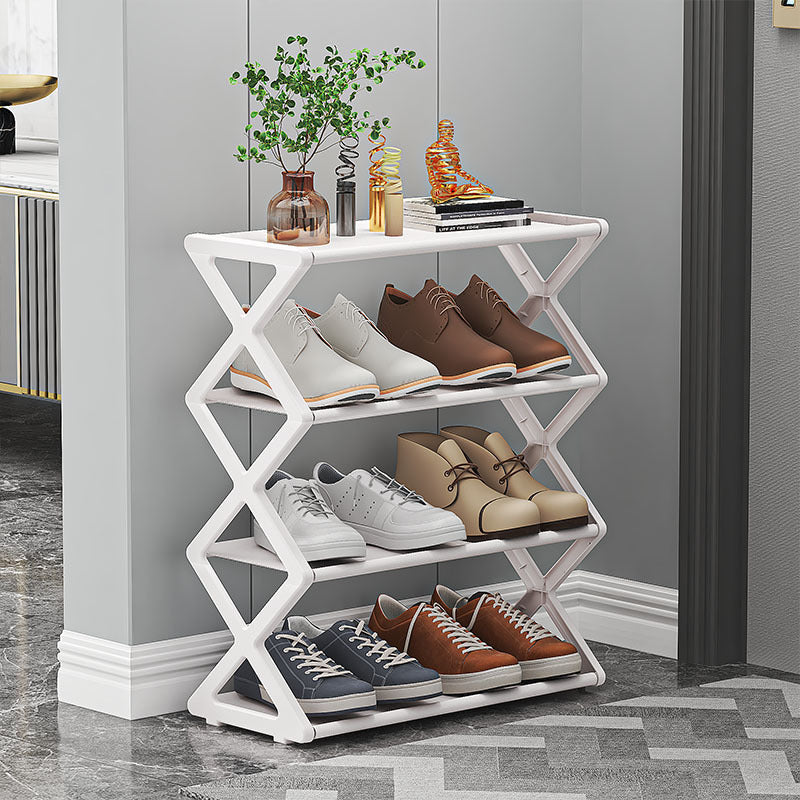 4-Tier Shoe Rack Organizer – X-Frame Space Saving Design | Easy Assembly